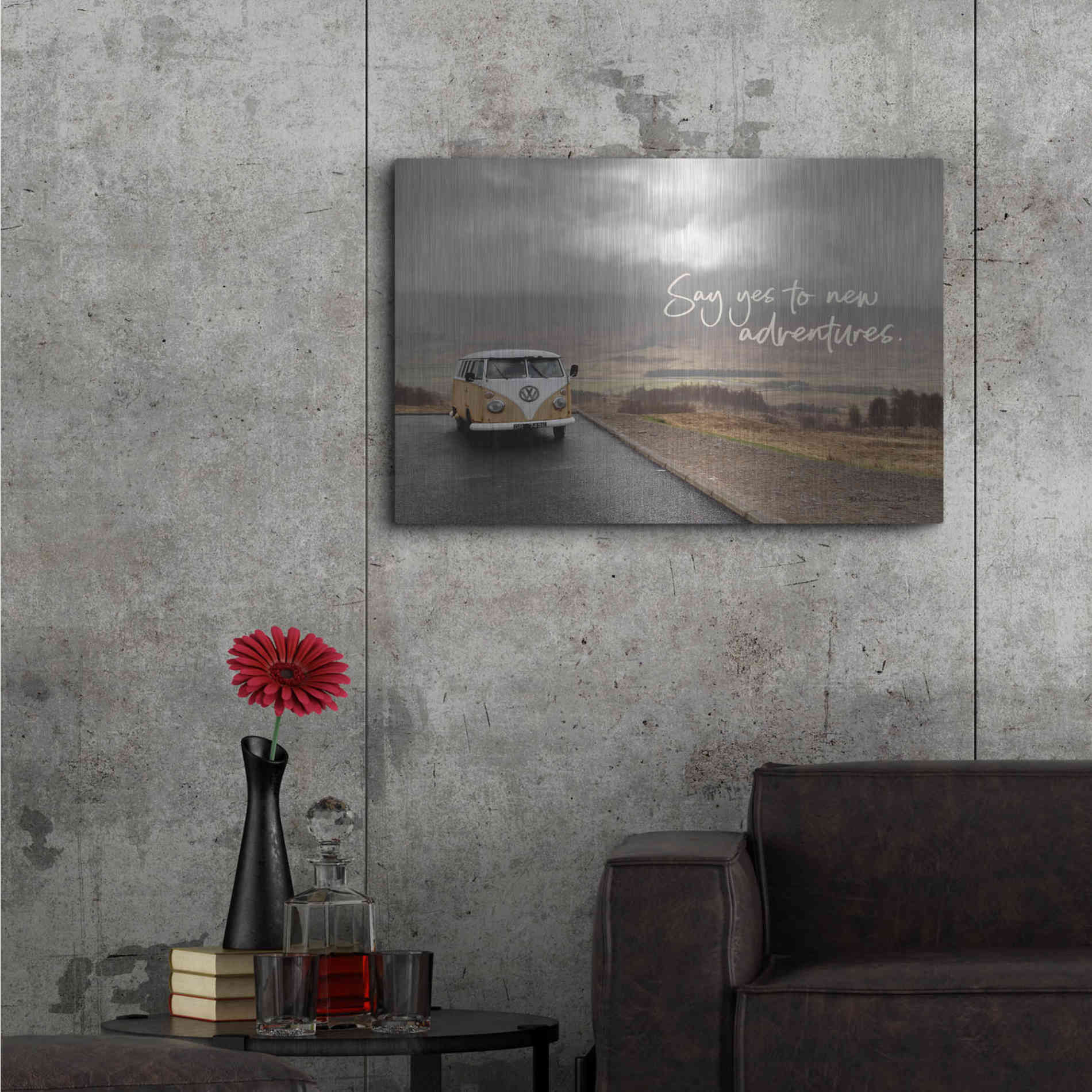 Luxe Metal Art 'Say Yes to New Adventure' by Susan Ball, Metal Wall Art,36x24