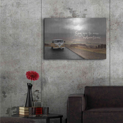 Luxe Metal Art 'Say Yes to New Adventure' by Susan Ball, Metal Wall Art,36x24