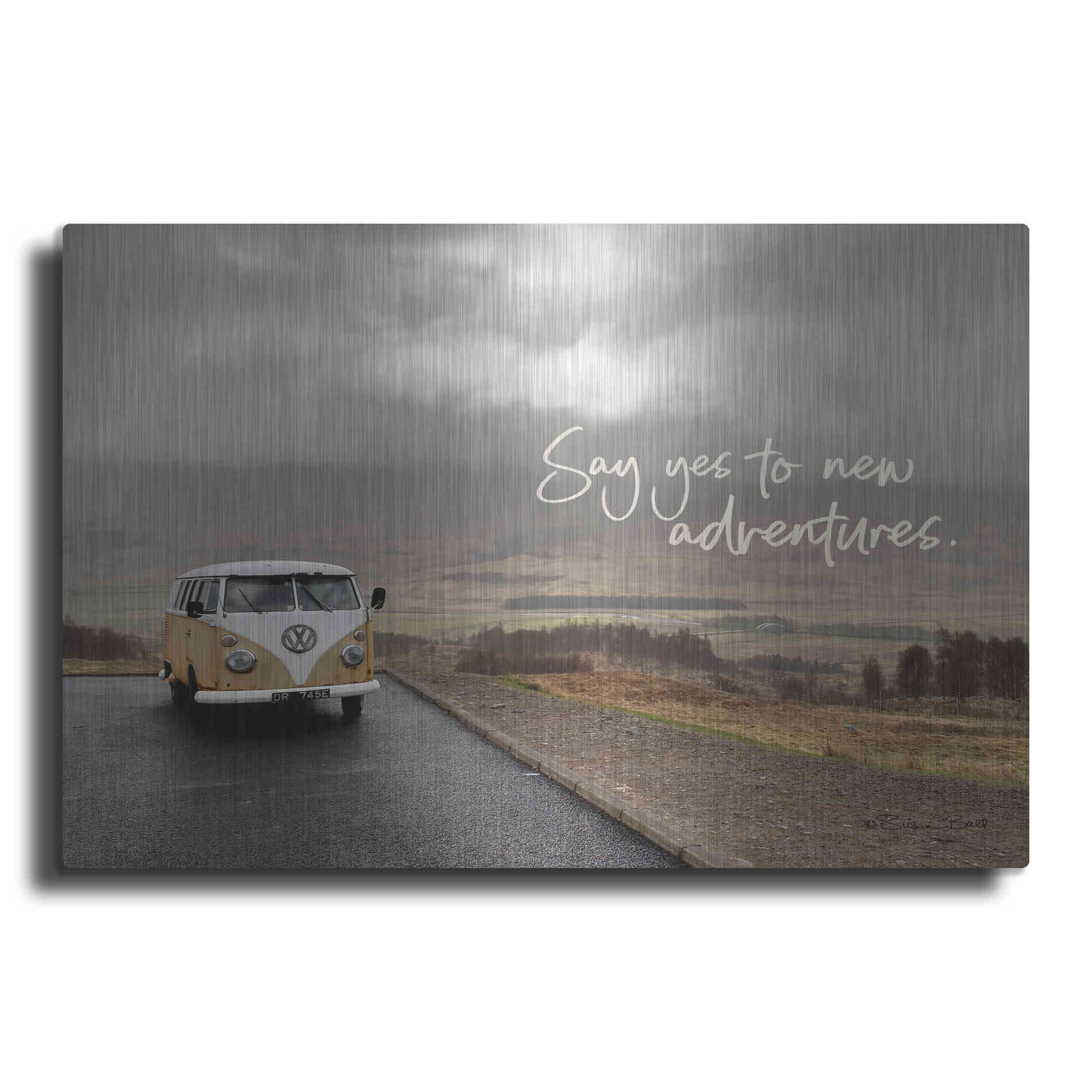 Luxe Metal Art 'Say Yes to New Adventure' by Susan Ball, Metal Wall Art