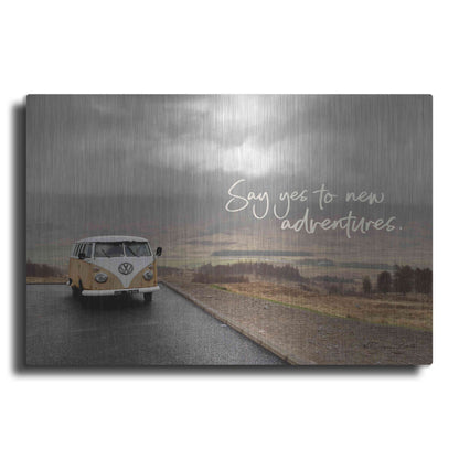 Luxe Metal Art 'Say Yes to New Adventure' by Susan Ball, Metal Wall Art