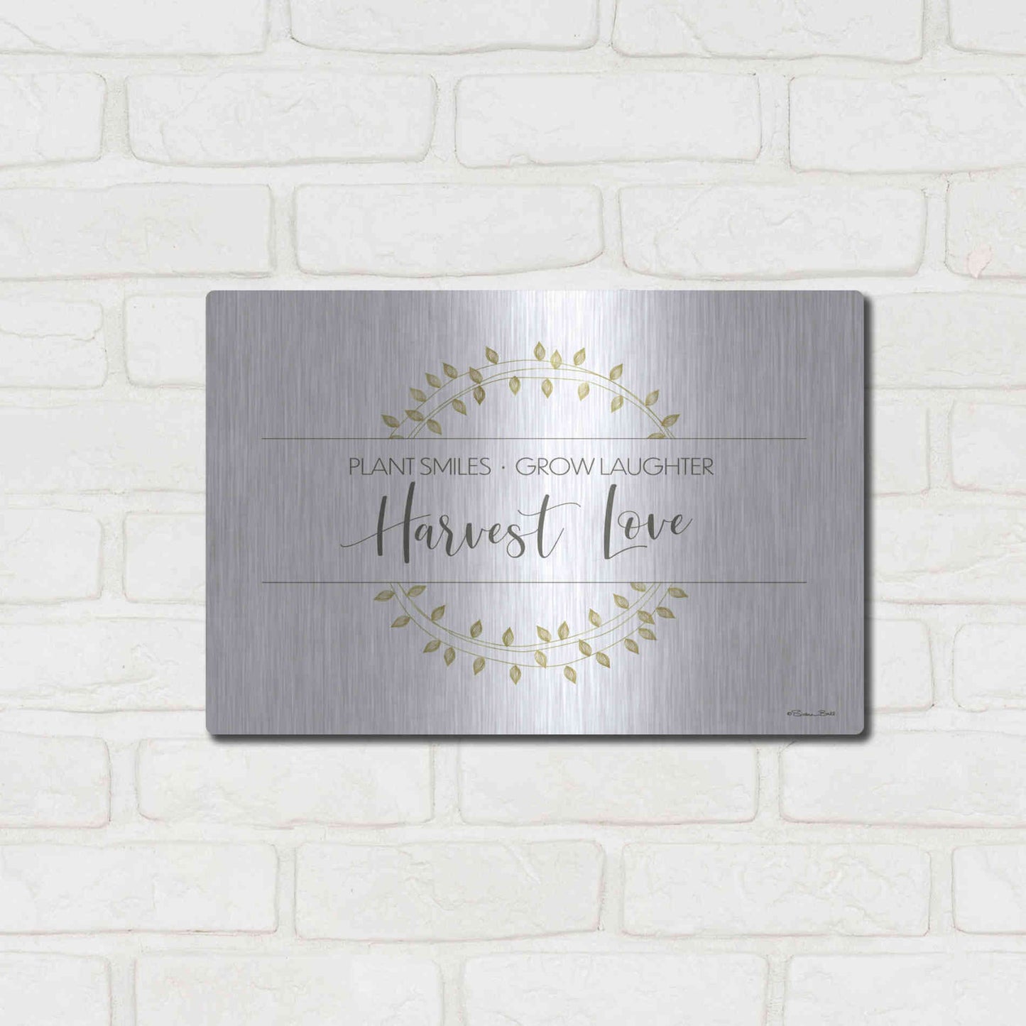 Luxe Metal Art 'Harvest Love' by Susan Ball, Metal Wall Art,16x12