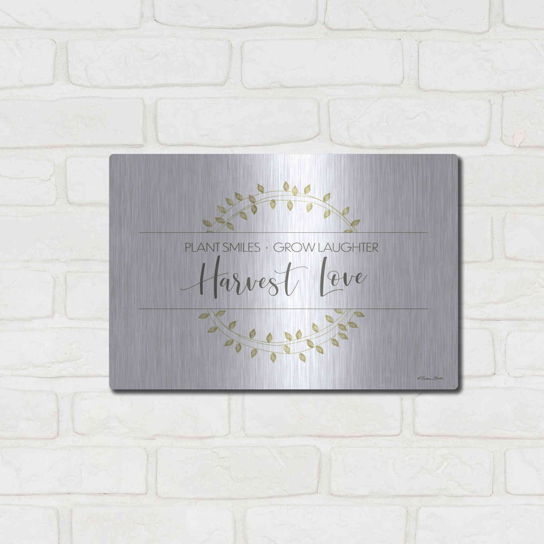 Luxe Metal Art 'Harvest Love' by Susan Ball, Metal Wall Art,16x12