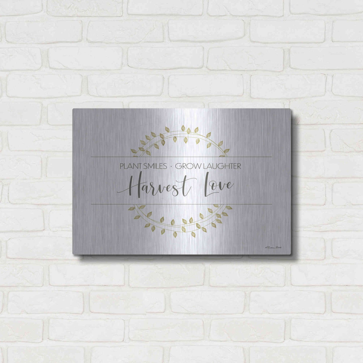 Luxe Metal Art 'Harvest Love' by Susan Ball, Metal Wall Art,24x16