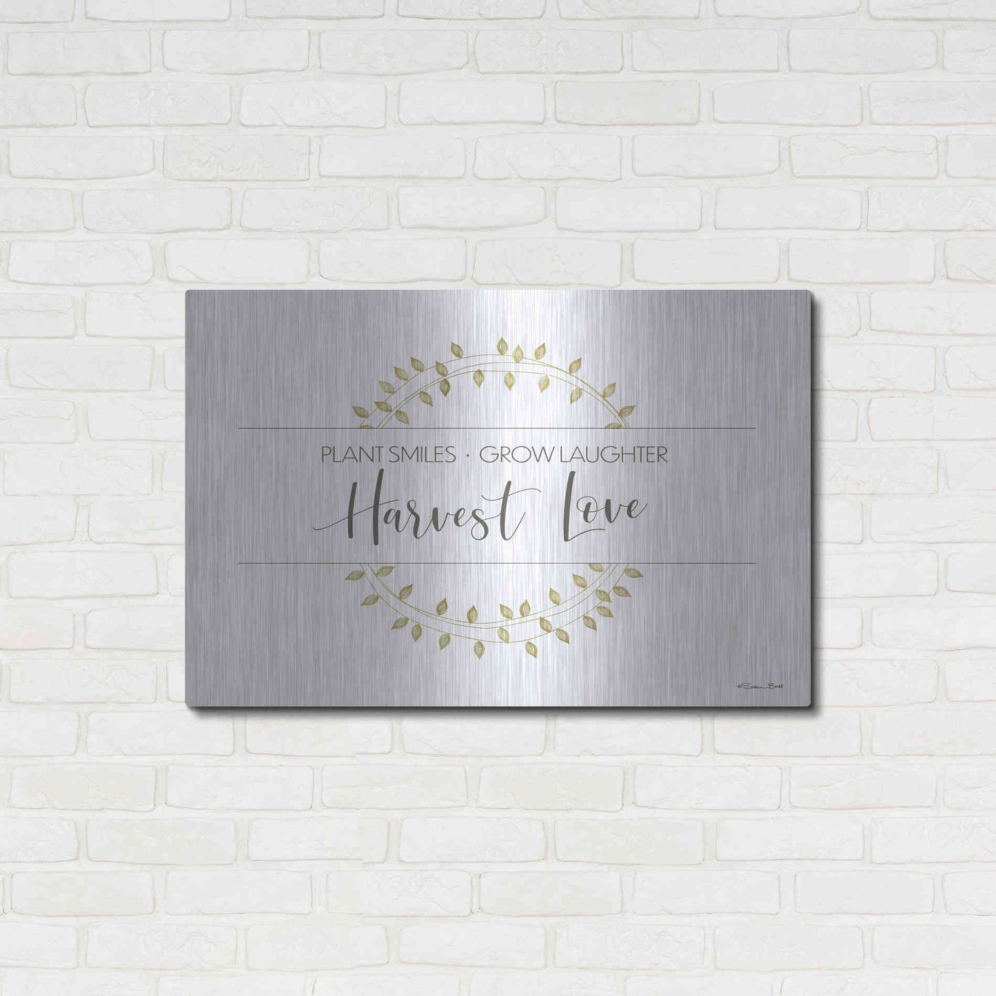 Luxe Metal Art 'Harvest Love' by Susan Ball, Metal Wall Art,36x24