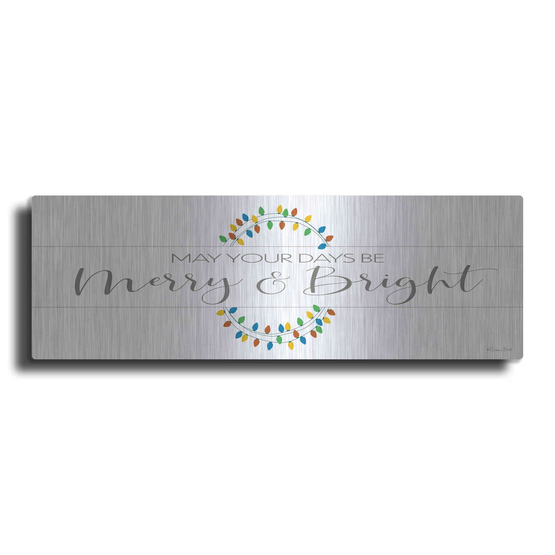 Luxe Metal Art 'Merry & Bright' by Susan Ball, Metal Wall Art