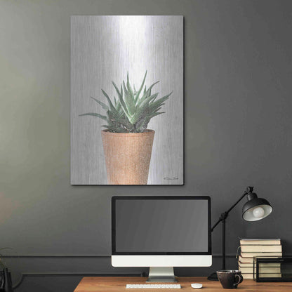 Luxe Metal Art 'Succulents I' by Susan Ball, Metal Wall Art,24x36