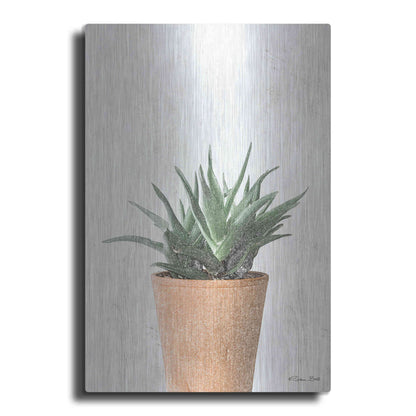 Luxe Metal Art 'Succulents I' by Susan Ball, Metal Wall Art