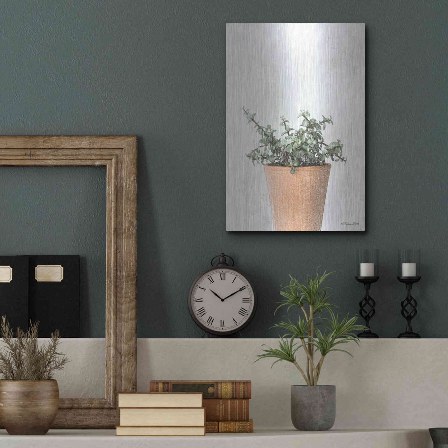 Luxe Metal Art 'Succulents II' by Susan Ball, Metal Wall Art,12x16