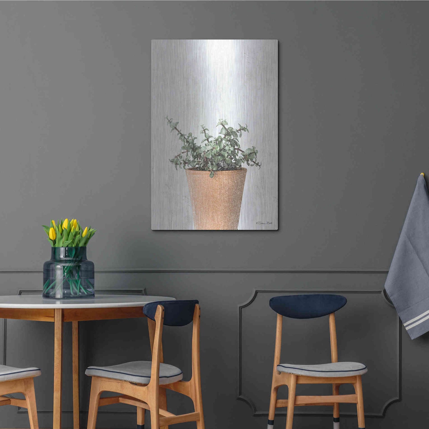 Luxe Metal Art 'Succulents II' by Susan Ball, Metal Wall Art,24x36