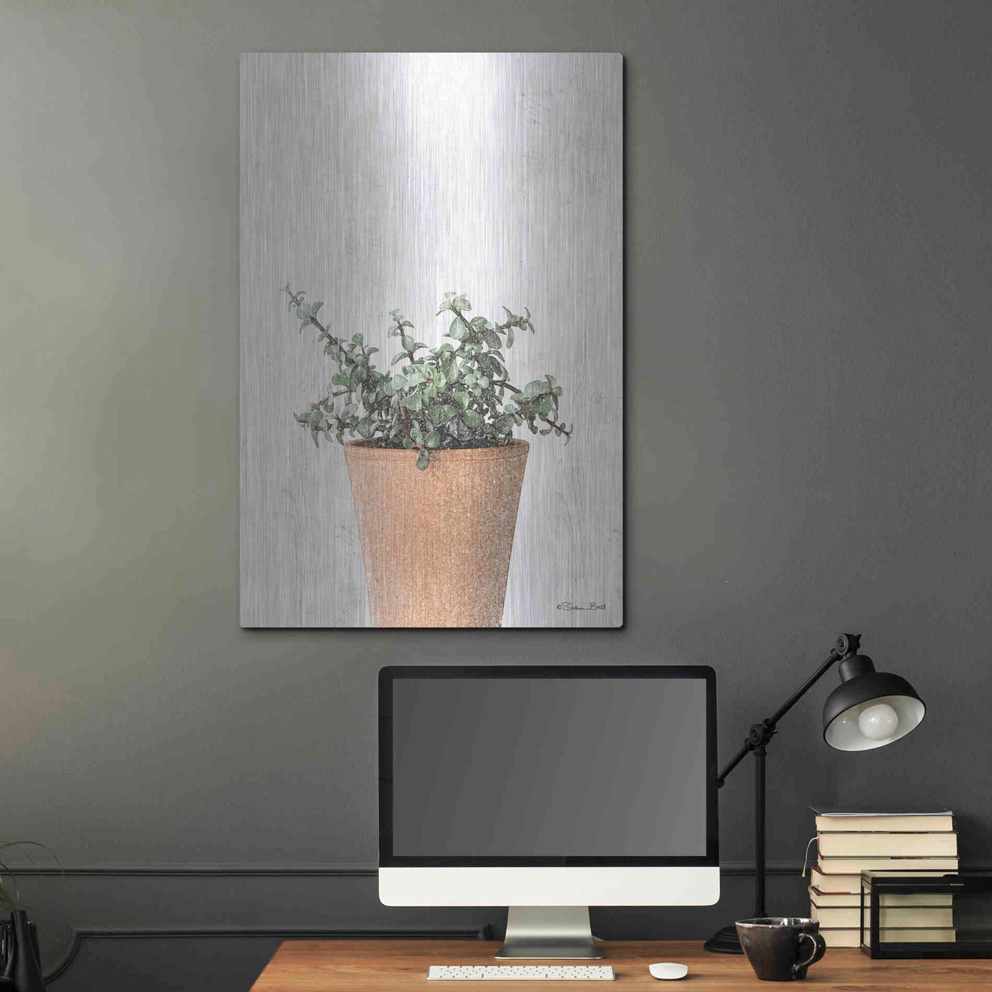 Luxe Metal Art 'Succulents II' by Susan Ball, Metal Wall Art,24x36