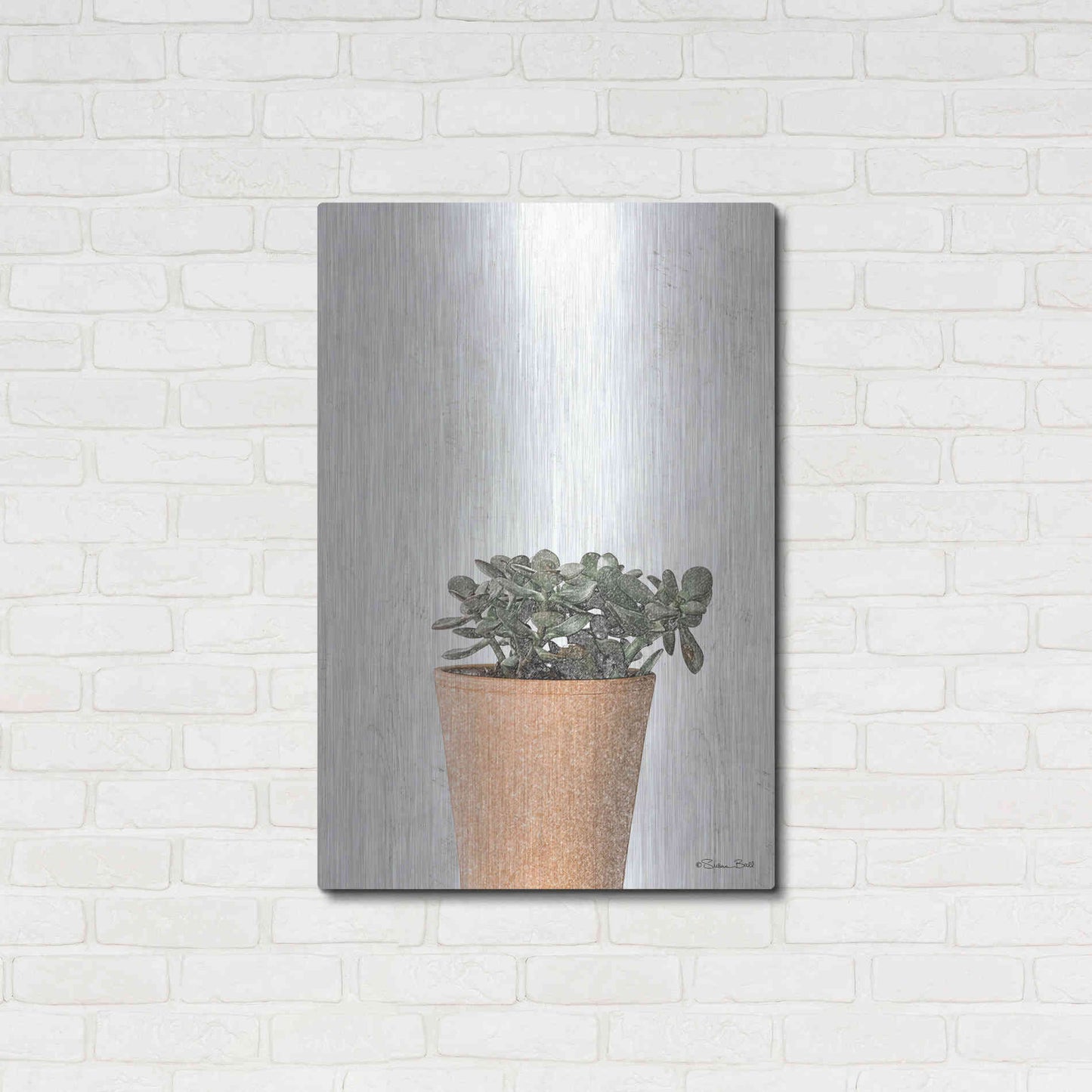 Luxe Metal Art 'Succulents III' by Susan Ball, Metal Wall Art,24x36