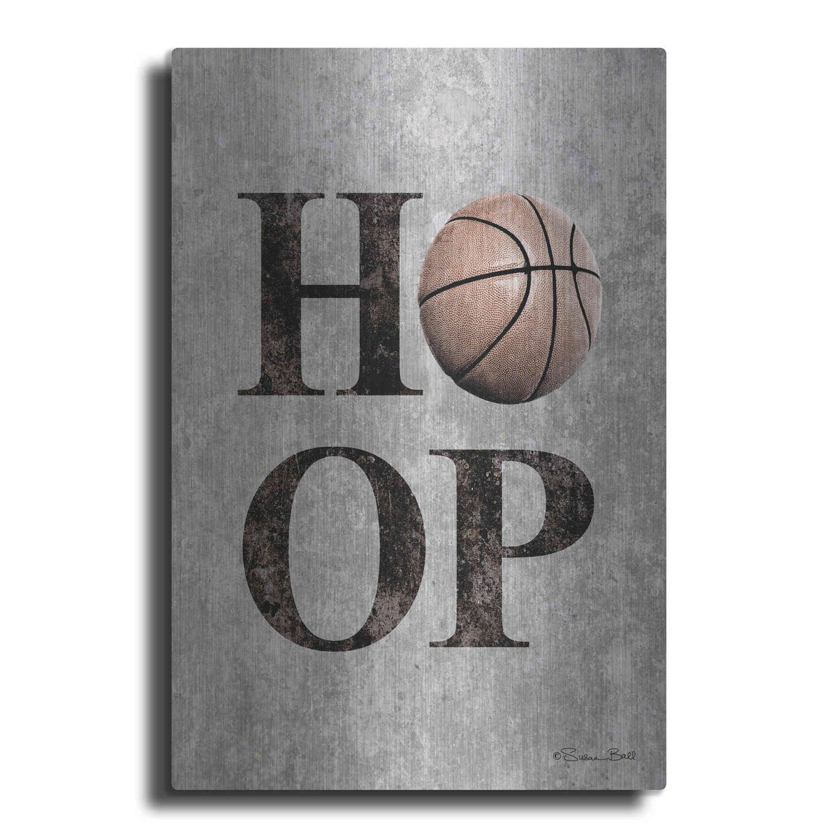 Luxe Metal Art 'Basketball Hoop' by Susan Ball, Metal Wall Art