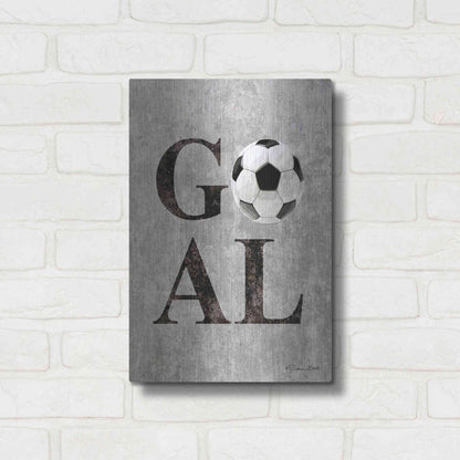 Luxe Metal Art 'Soccer GOAL' by Susan Ball, Metal Wall Art,12x16