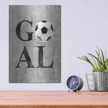 Luxe Metal Art 'Soccer GOAL' by Susan Ball, Metal Wall Art,12x16
