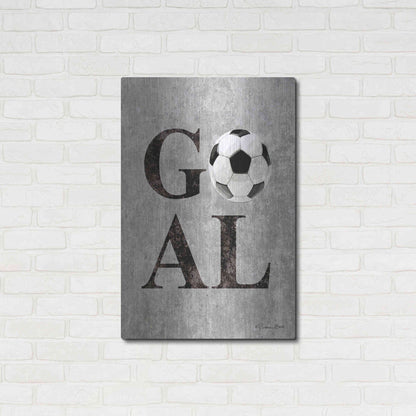 Luxe Metal Art 'Soccer GOAL' by Susan Ball, Metal Wall Art,24x36