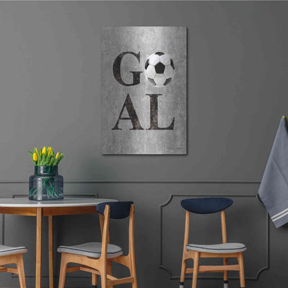 Luxe Metal Art 'Soccer GOAL' by Susan Ball, Metal Wall Art,24x36
