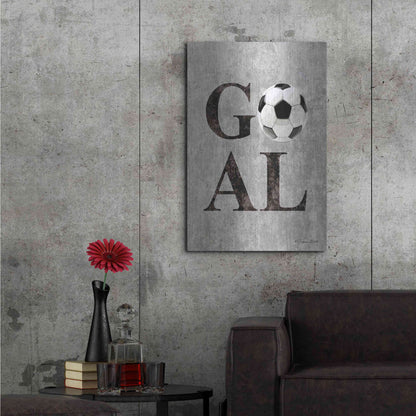 Luxe Metal Art 'Soccer GOAL' by Susan Ball, Metal Wall Art,24x36