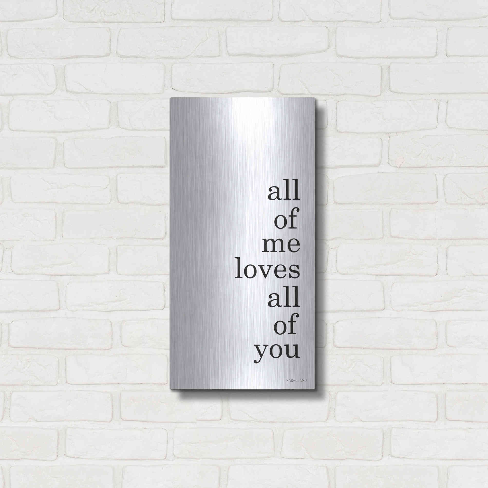 Luxe Metal Art 'All of Me' by Susan Ball, Metal Wall Art,12x24
