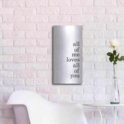 Luxe Metal Art 'All of Me' by Susan Ball, Metal Wall Art,12x24