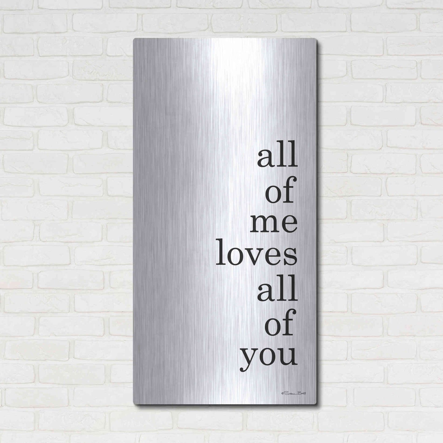 Luxe Metal Art 'All of Me' by Susan Ball, Metal Wall Art,24x48