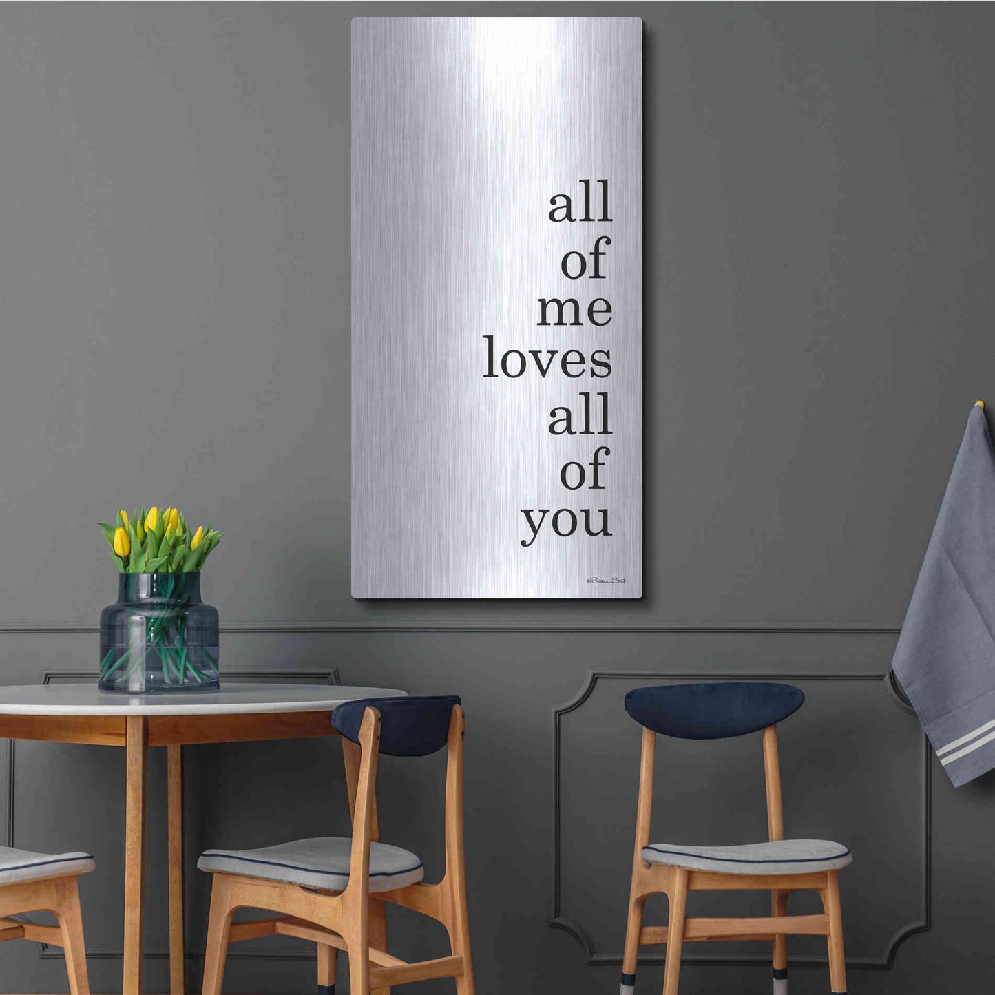 Luxe Metal Art 'All of Me' by Susan Ball, Metal Wall Art,24x48
