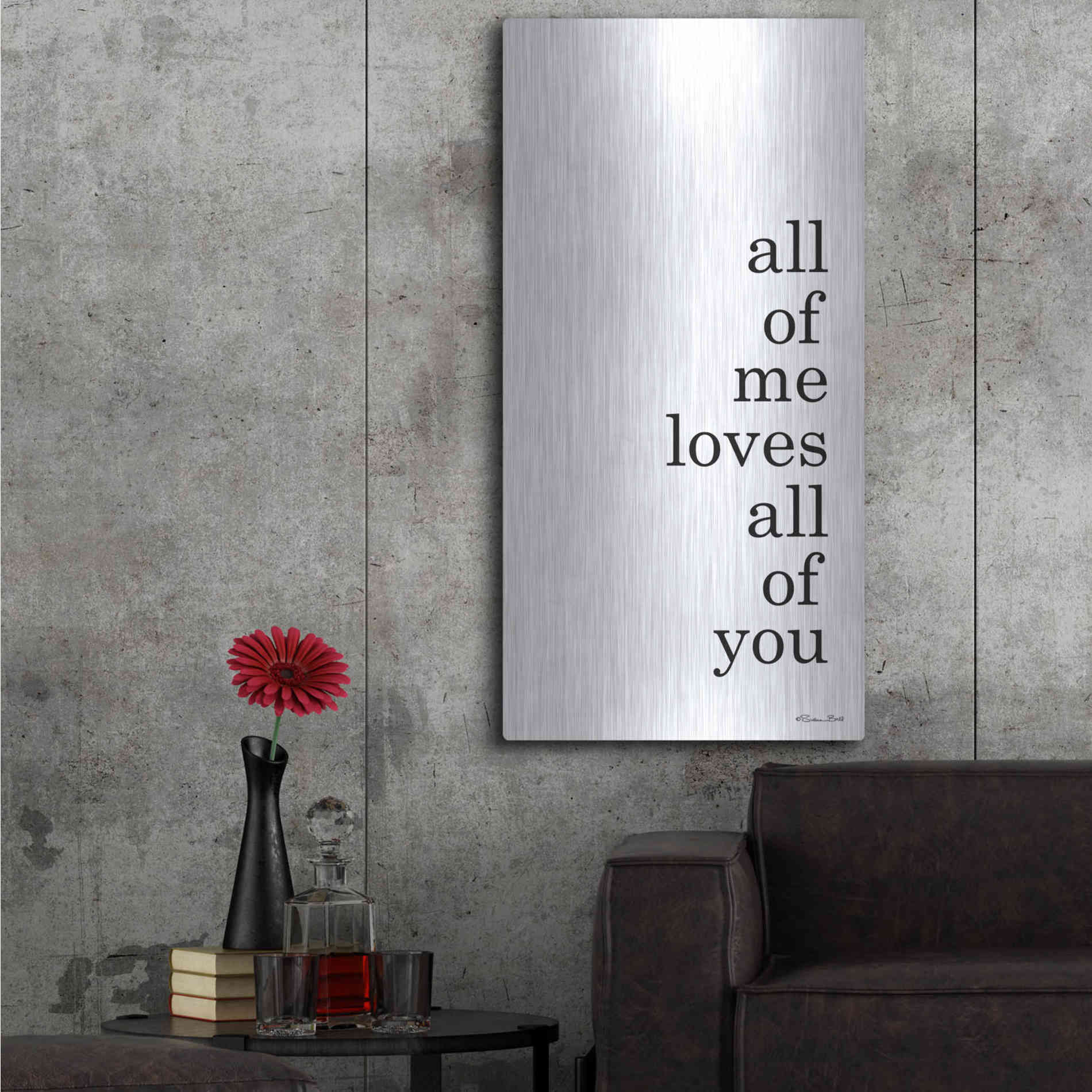 Luxe Metal Art 'All of Me' by Susan Ball, Metal Wall Art,24x48