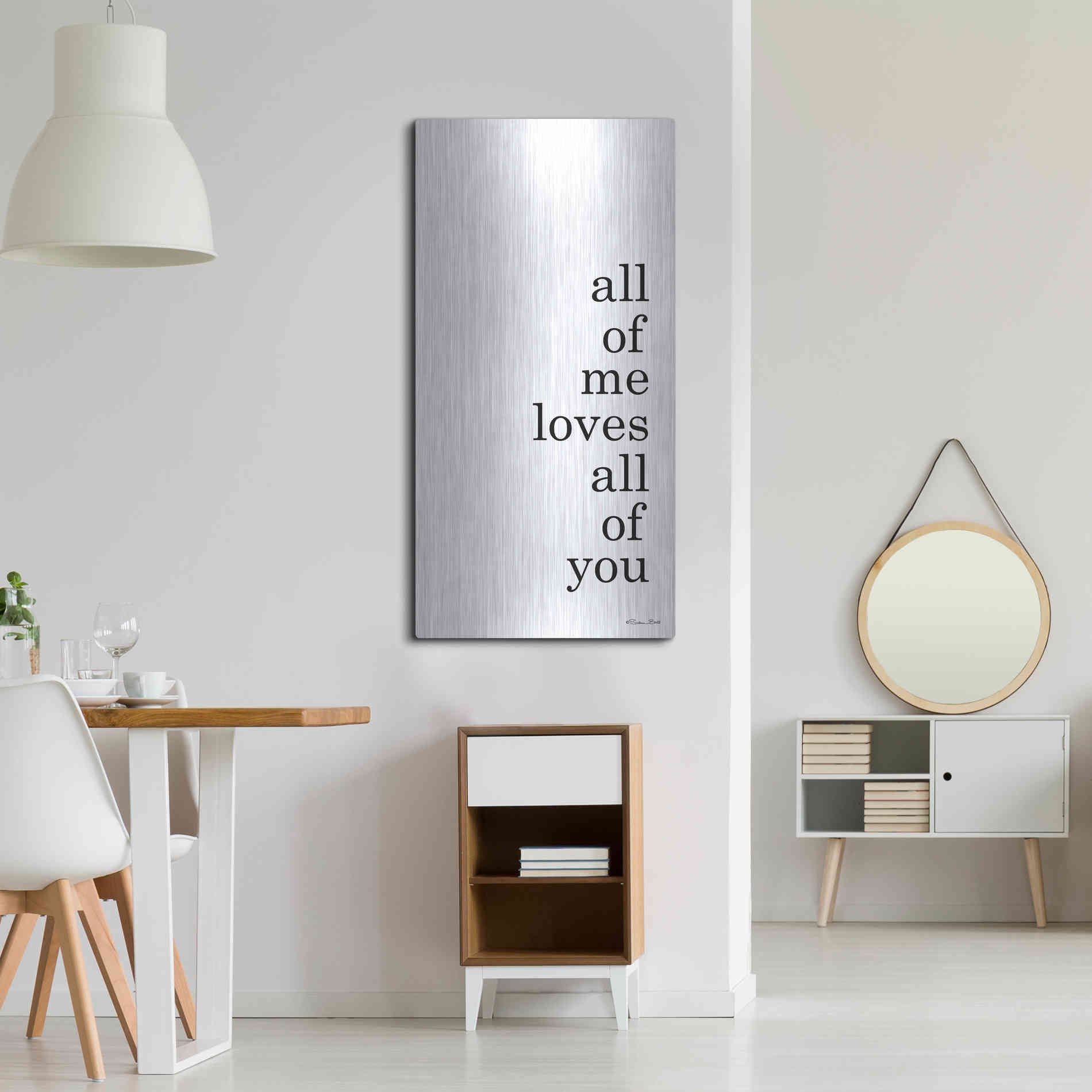 Luxe Metal Art 'All of Me' by Susan Ball, Metal Wall Art,24x48