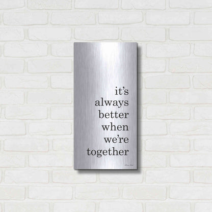 Luxe Metal Art 'Better Together' by Susan Ball, Metal Wall Art,12x24