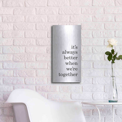 Luxe Metal Art 'Better Together' by Susan Ball, Metal Wall Art,12x24