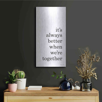 Luxe Metal Art 'Better Together' by Susan Ball, Metal Wall Art,12x24