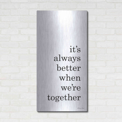 Luxe Metal Art 'Better Together' by Susan Ball, Metal Wall Art,24x48