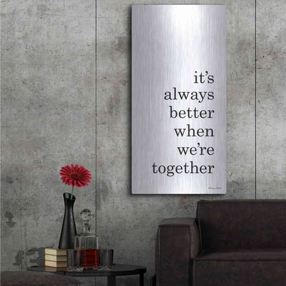 Luxe Metal Art 'Better Together' by Susan Ball, Metal Wall Art,24x48