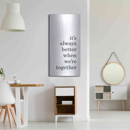 Luxe Metal Art 'Better Together' by Susan Ball, Metal Wall Art,24x48