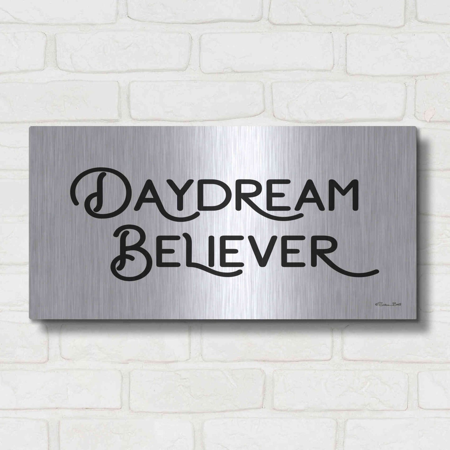 Luxe Metal Art 'Daydream Believer' by Susan Ball, Metal Wall Art,24x12