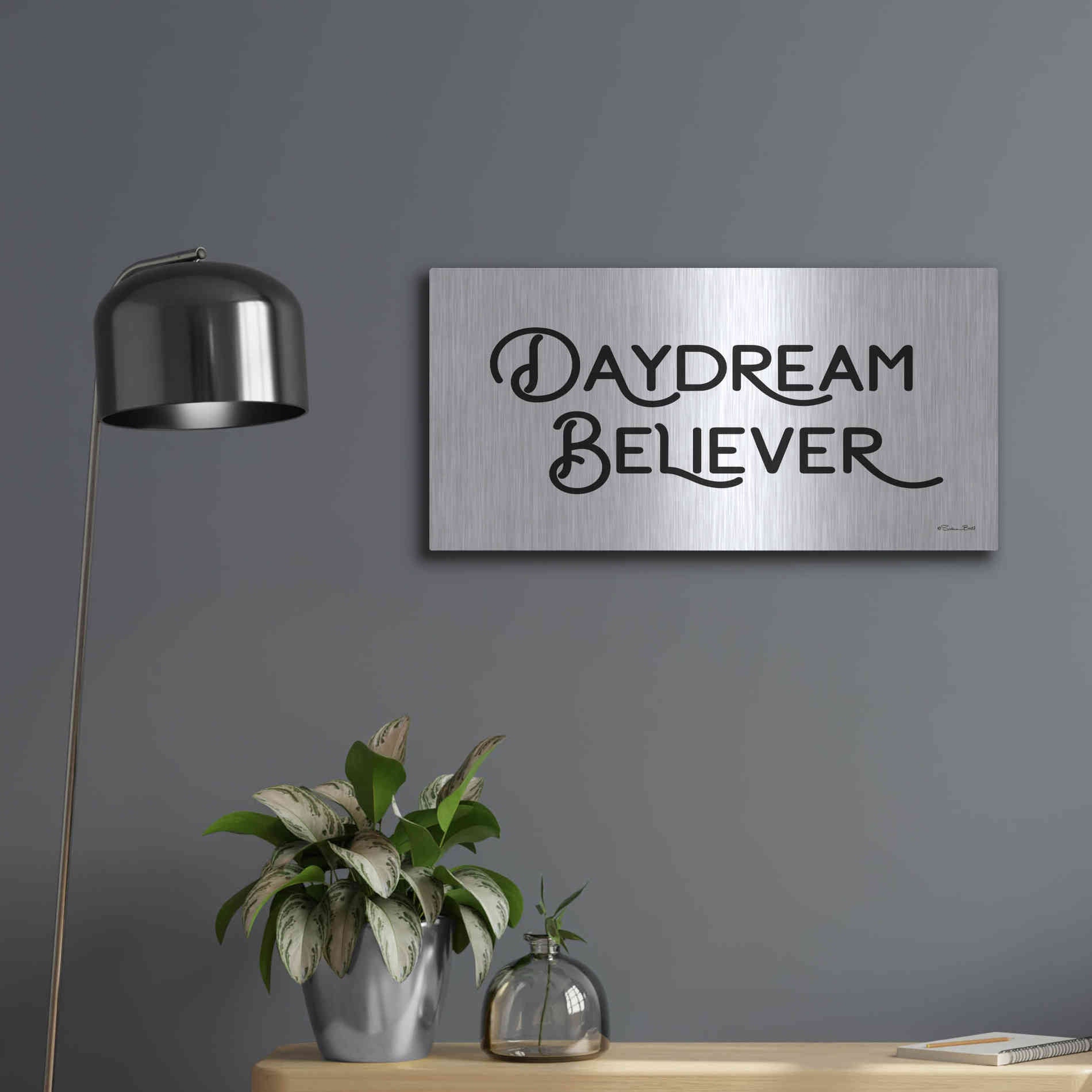 Luxe Metal Art 'Daydream Believer' by Susan Ball, Metal Wall Art,24x12