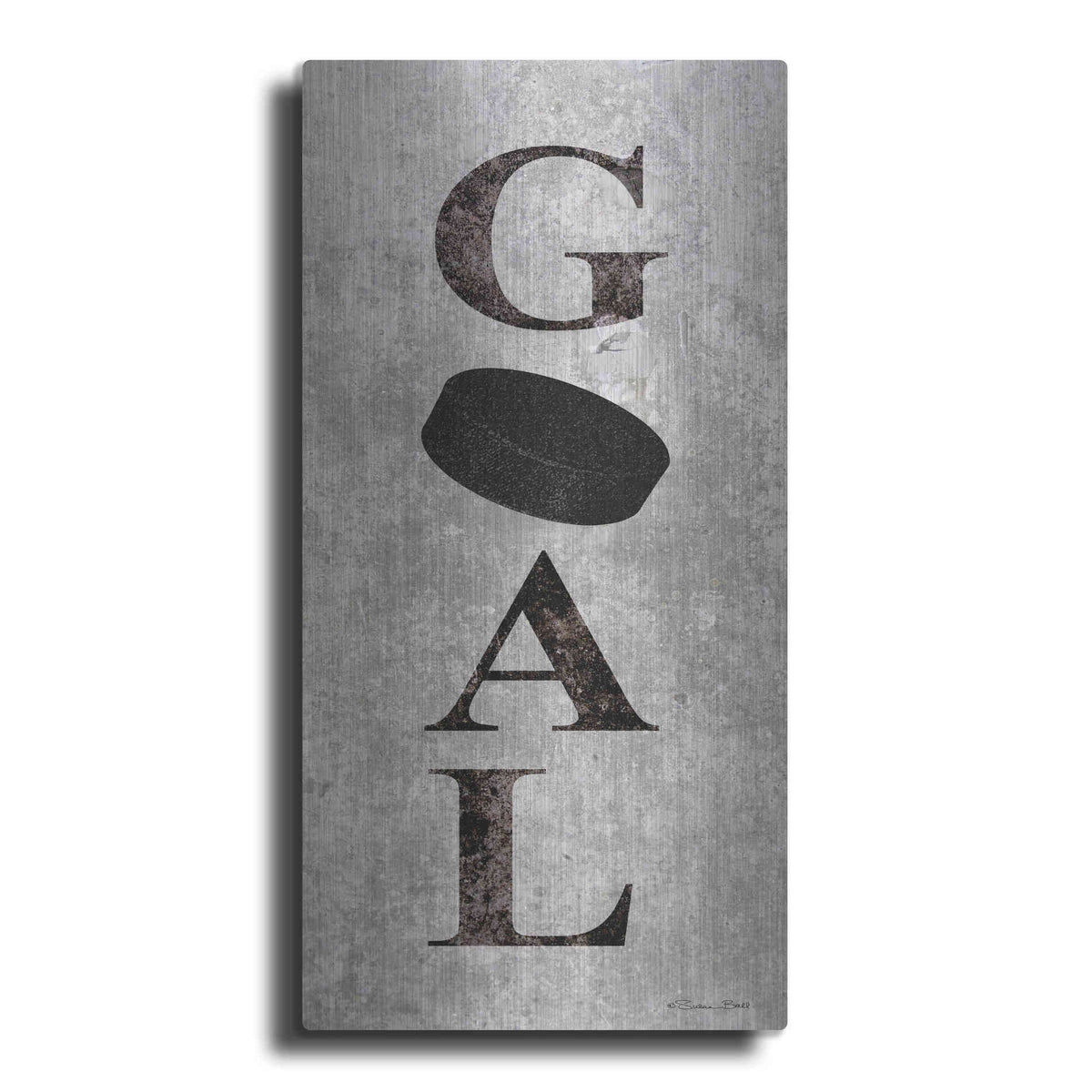 Luxe Metal Art 'Hockey Goal' by Susan Ball, Metal Wall Art