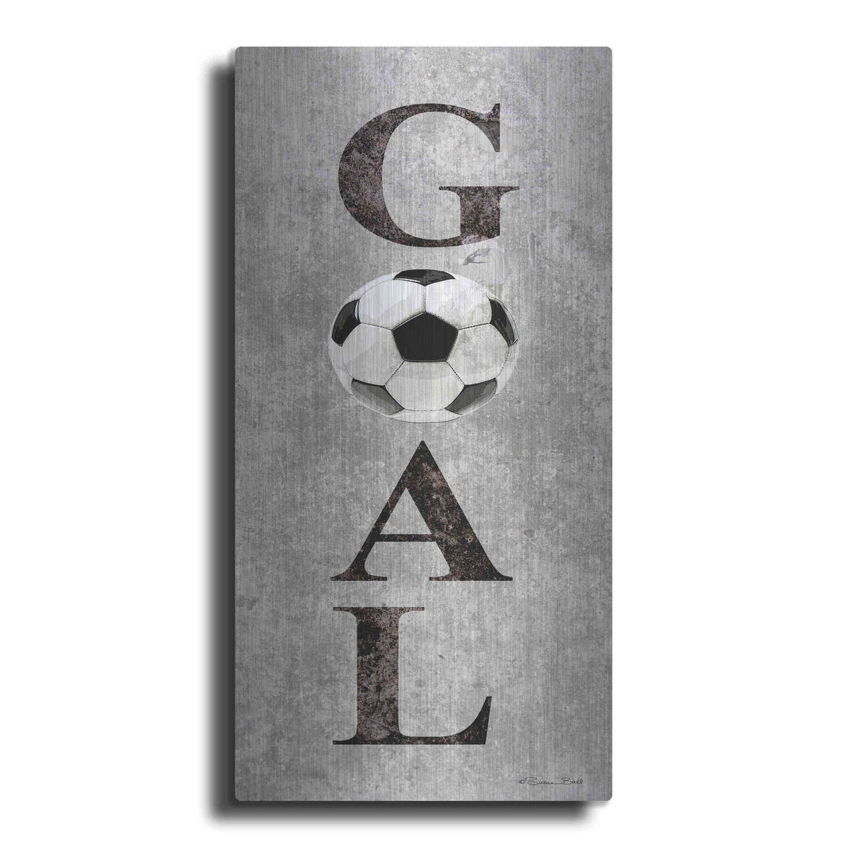 Luxe Metal Art 'Hockey Goal II' by Susan Ball, Metal Wall Art