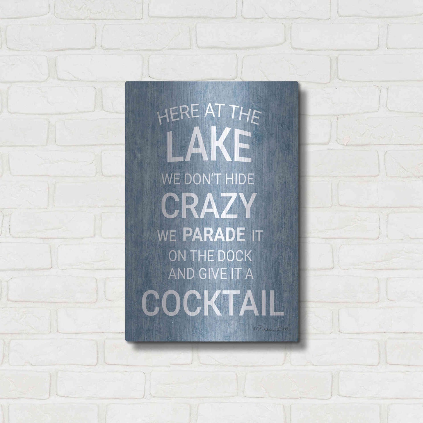 Luxe Metal Art 'At the Lake' by Susan Ball, Metal Wall Art,16x24