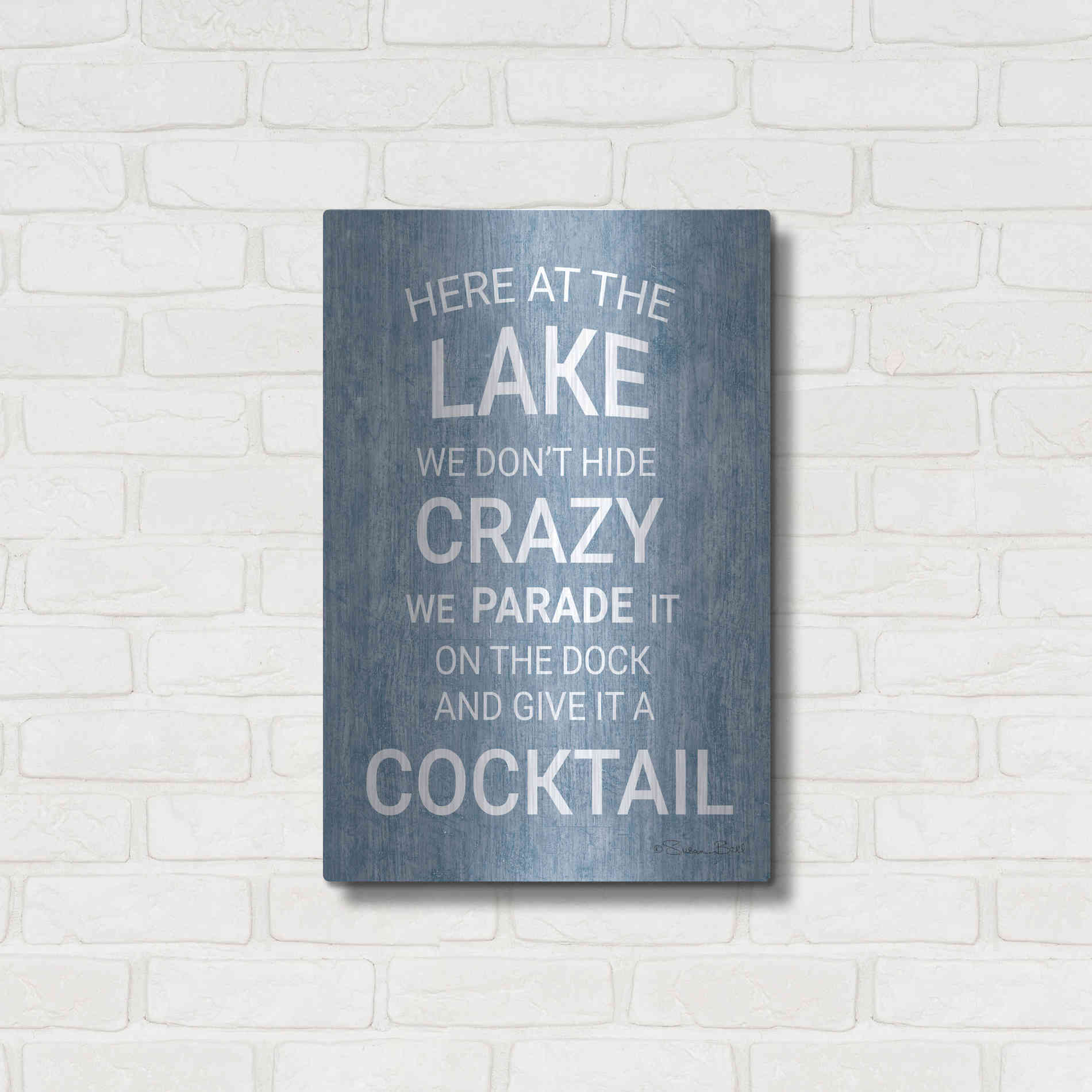 Luxe Metal Art 'At the Lake' by Susan Ball, Metal Wall Art,16x24