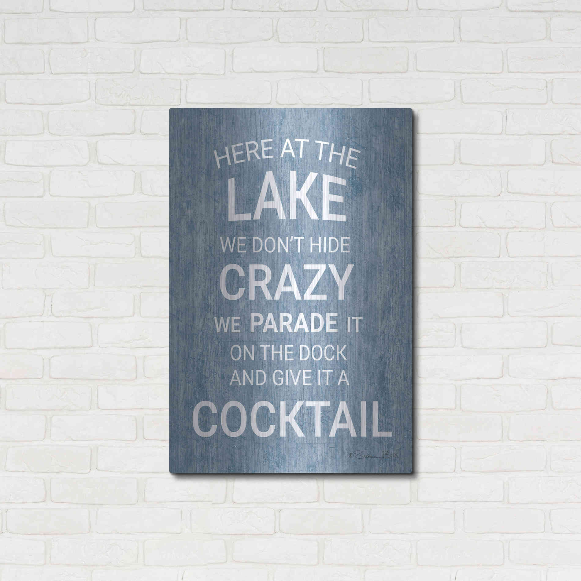 Luxe Metal Art 'At the Lake' by Susan Ball, Metal Wall Art,24x36