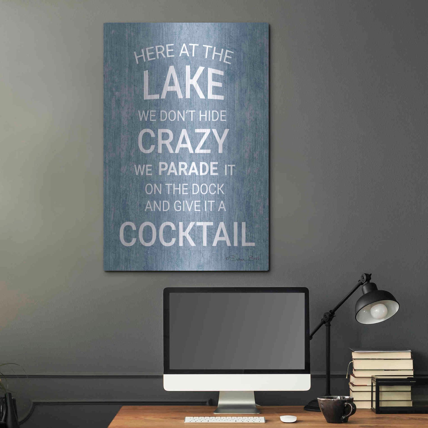 Luxe Metal Art 'At the Lake' by Susan Ball, Metal Wall Art,24x36