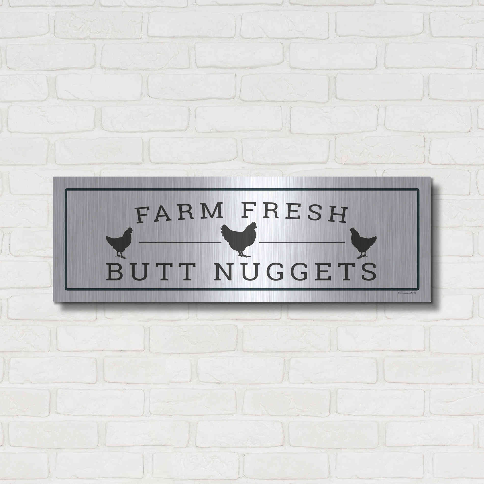 Luxe Metal Art 'Farm Fresh' by Susan Ball, Metal Wall Art,36x12