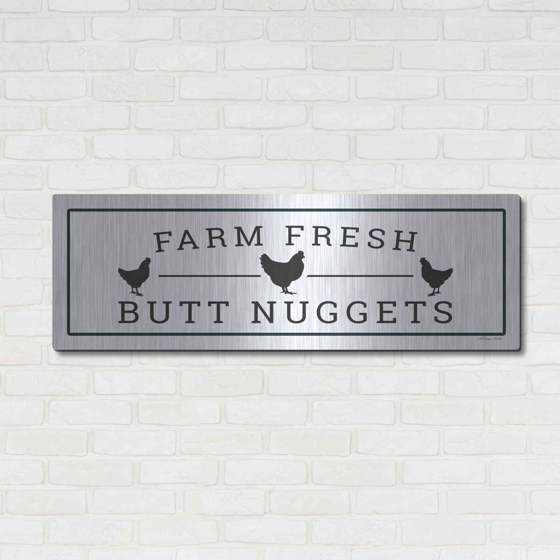 Luxe Metal Art 'Farm Fresh' by Susan Ball, Metal Wall Art,48x16