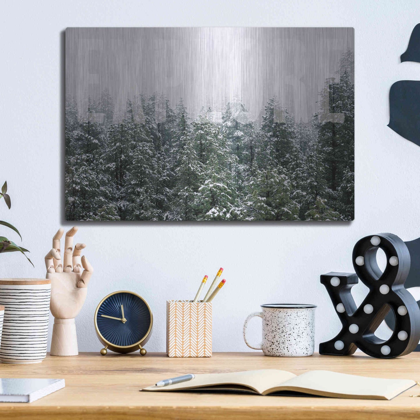 Luxe Metal Art 'Explore' by Susan Ball, Metal Wall Art,16x12