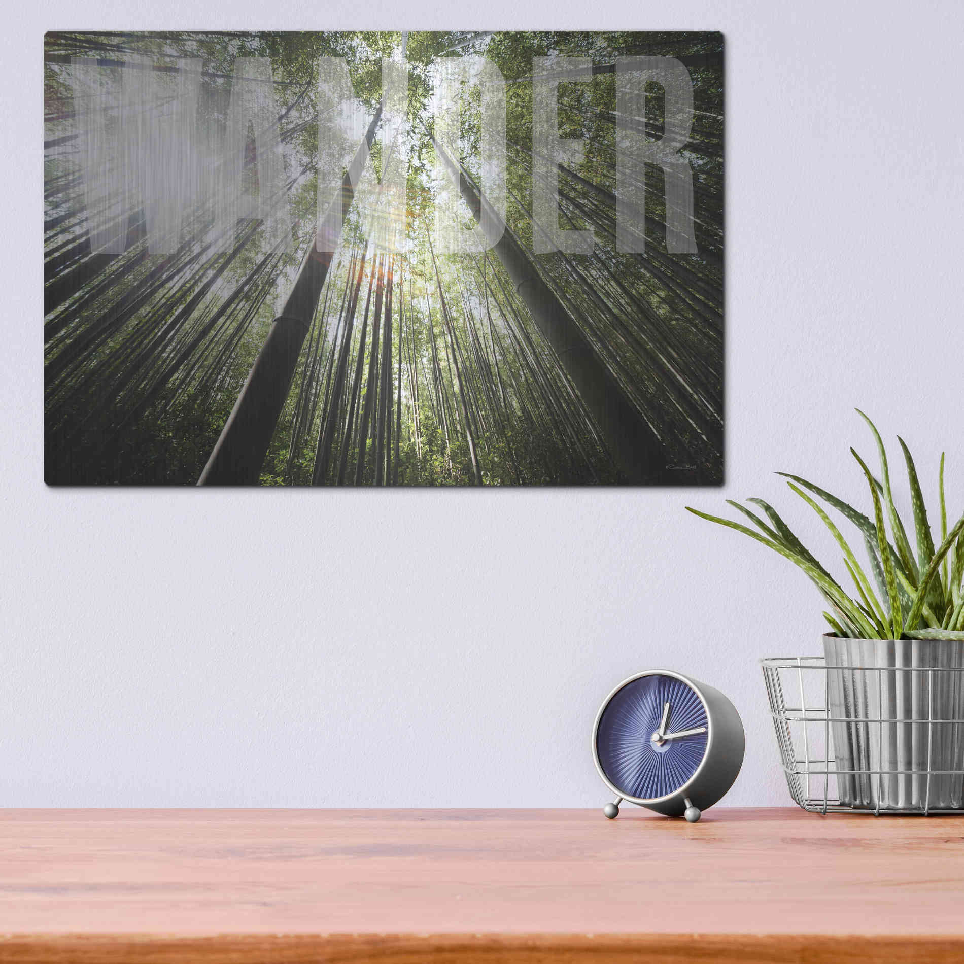 Luxe Metal Art 'Wander' by Susan Ball, Metal Wall Art,16x12