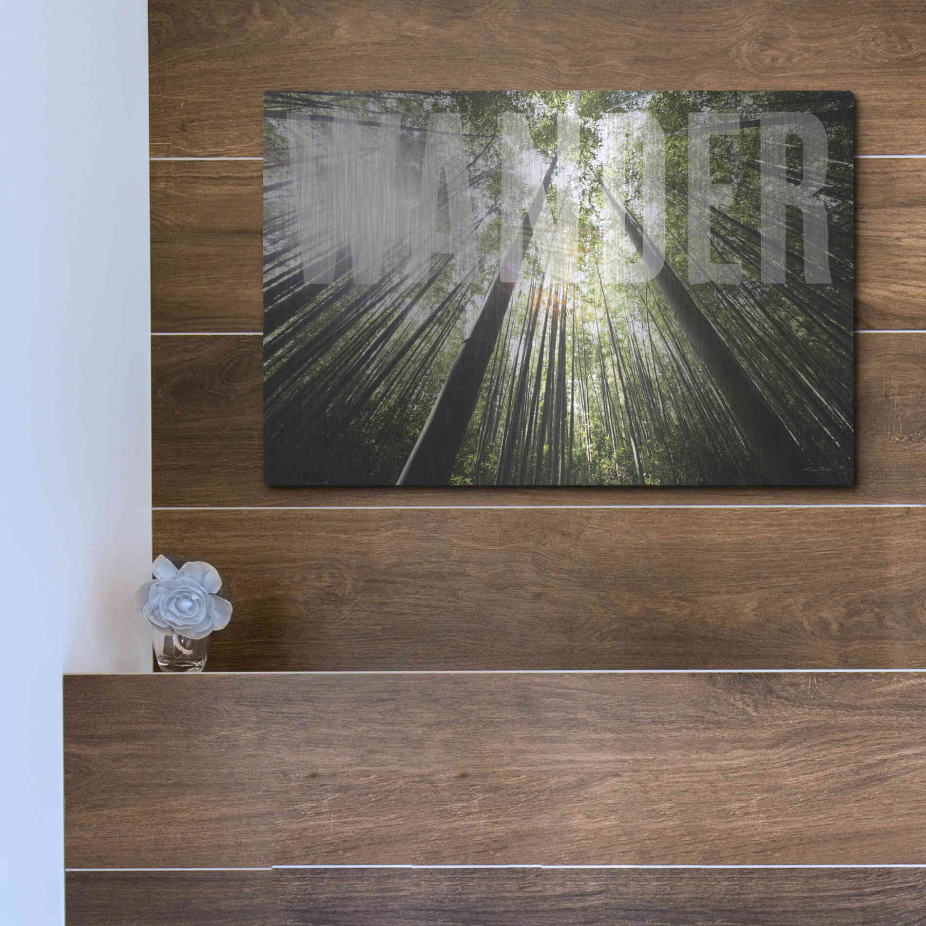 Luxe Metal Art 'Wander' by Susan Ball, Metal Wall Art,16x12