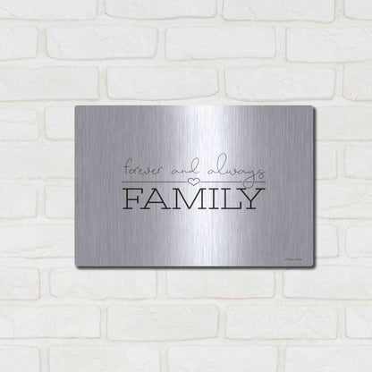 Luxe Metal Art 'Forever and Always Family' by Susan Ball, Metal Wall Art,16x12