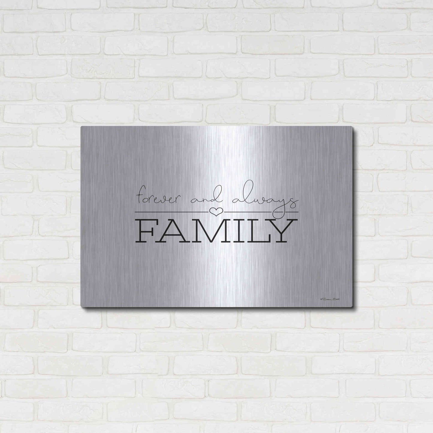 Luxe Metal Art 'Forever and Always Family' by Susan Ball, Metal Wall Art,36x24