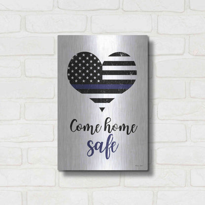 Luxe Metal Art 'Come Home Safe' by Susan Ball, Metal Wall Art,12x16