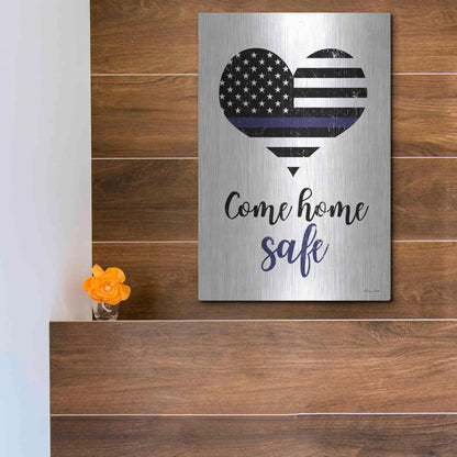 Luxe Metal Art 'Come Home Safe' by Susan Ball, Metal Wall Art,12x16